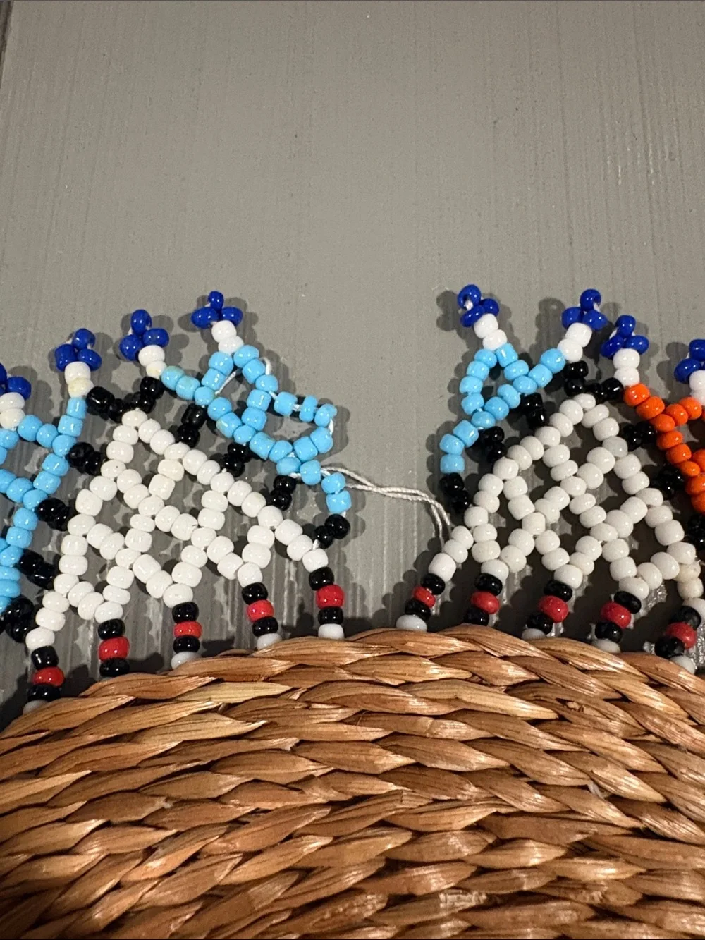 Handwoven African Zulu Beaded Round Placemats - Set of 4